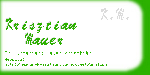 krisztian mauer business card